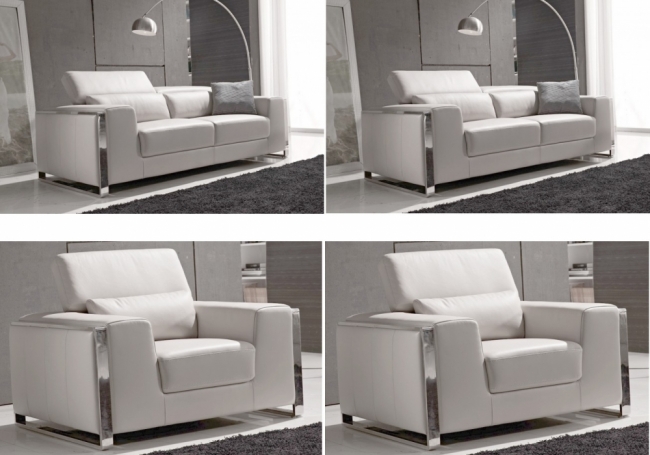 paiement en 4x par paypal, commande composée de 2 canapés 3 places et de 2 fauteuils une place en cuir italien buffle luxy, blanc, total de la commande: 3055 euros, livraison et installation comprises