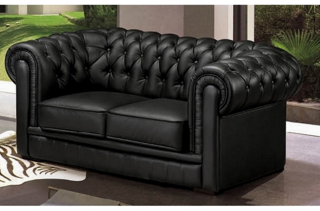 1er paiement de la commande : canapé chesterfield ii, 3 places en cuir haut de gamme italien. canapé 3 places noir n°366 - casanoti, 6x sans frais, total de la commande 1078 euros la commande: 1078 euros