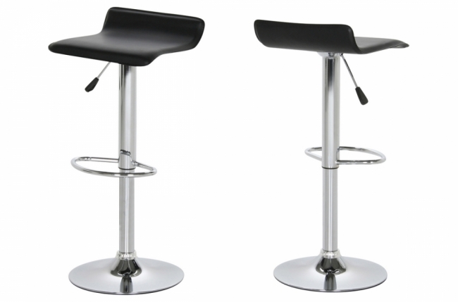 lot de 2 tabourets design en simili cuir blanc, davino