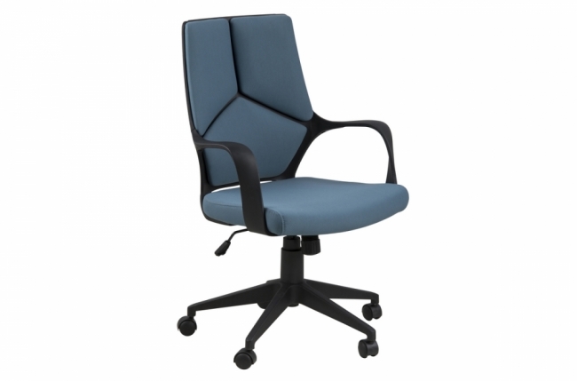 fauteuil de bureau confortable en tissu de qualité dublin, bleu