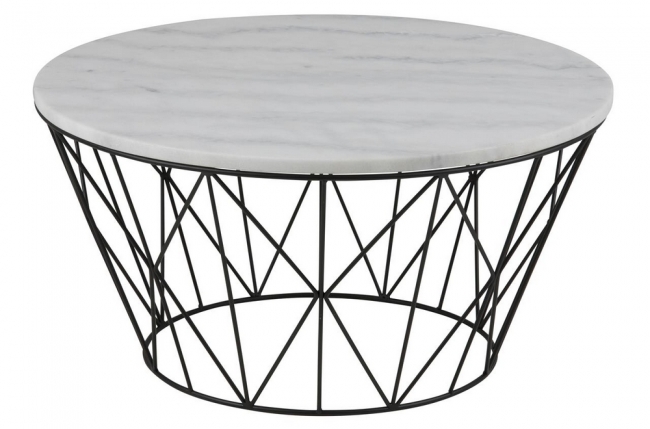 table basse dune, marbre blanc 