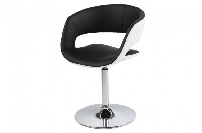 chaise design bicolore noir et blanc, greta