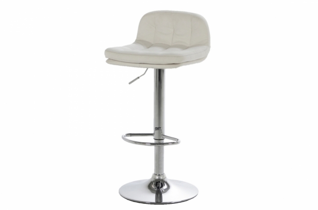 tabouret design en simili cuir blanc, hanovre