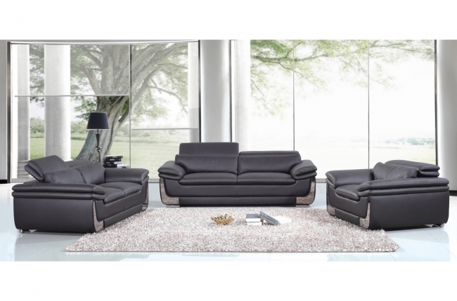2eme paiement: ensemble canapé 3 places et 2 places et fauteuil 1 place en cuir italien buffle italina, noir avec surpiqure blanche, 6x sans frais, total de la commande: 2038 euros 