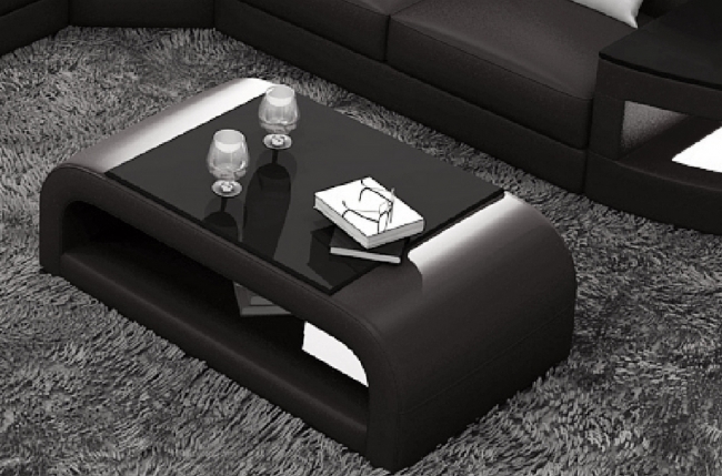 table basse design jersey, noire