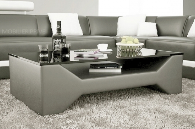 table basse design lina, gris foncé