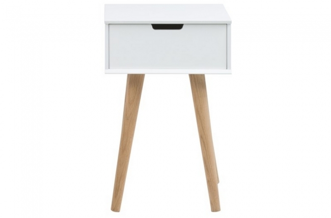 chevet design actuel, bois blanc et chêne, miska