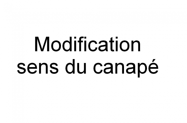 complément de paiement pour échange de canapé. modification du sens de l'angle souhaité par la cliente. frais de reprise du canapé et renvoi à l'usine: 300 €. frais d'emballage 70 €. frais de relivraison du nouveau canapé excelia: 179 € 
