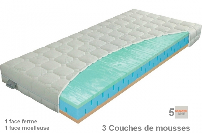 matelas parten biogreen 3 couches de mousses haute qualité biogreen, épaisseur 24 cm.   90x190 cm, materasi