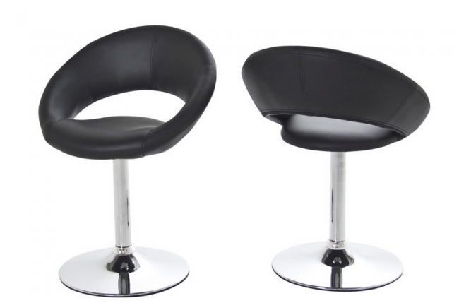 lot de 2 chaises design noires, plazza