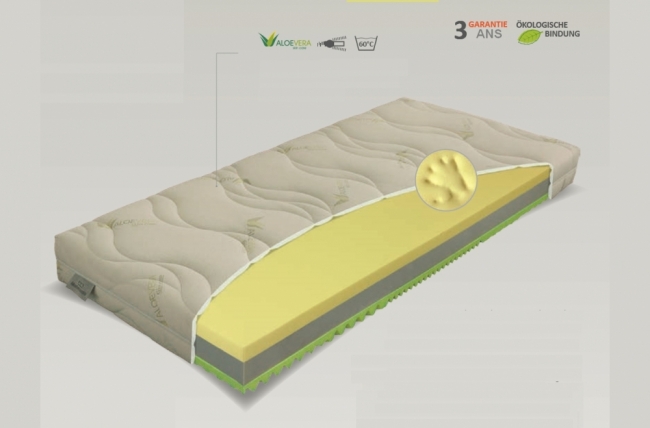 matelas thermo pur confort mousse à mémoire de forme luxe. 140x200 cm, épaisseur 19cm, materasi