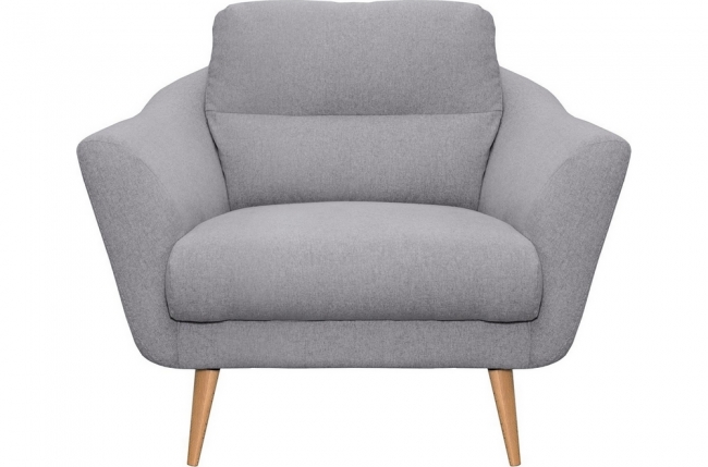 fauteuil en tissu luxe 1 place, trendy gris clair