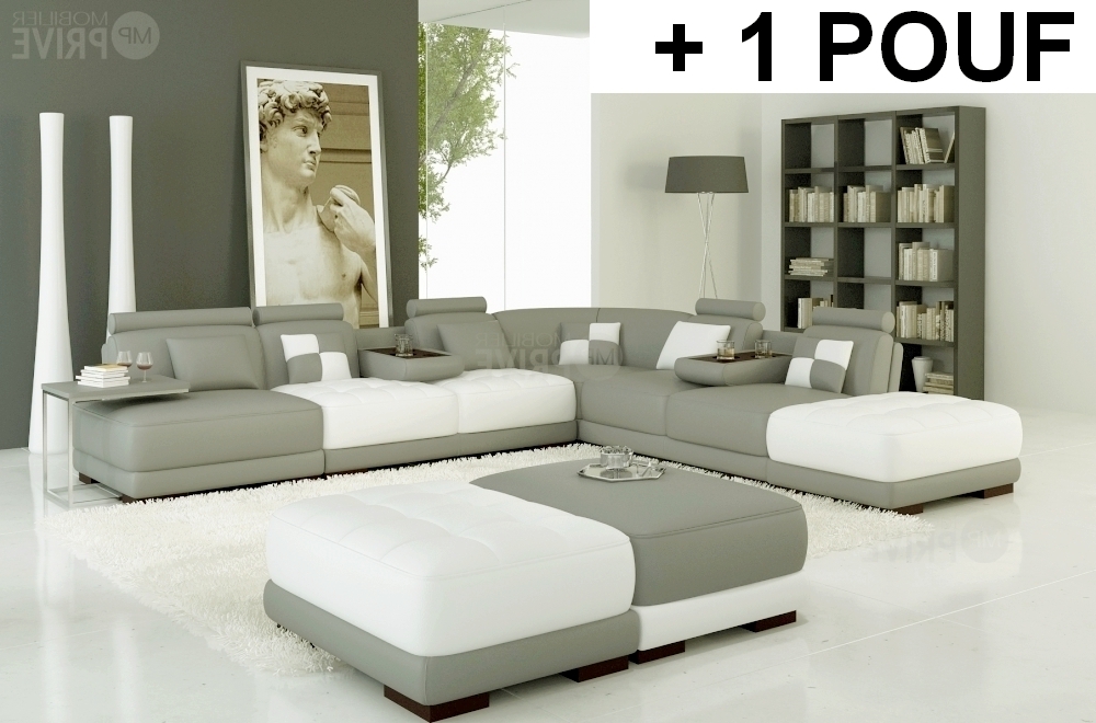 1er Paiement De La Commande Canapé Dangle En Cuir Italien 78 Places Elixir Gris Clair Et Blanc Angle Droit Total 221550 En 6x Sans Frais