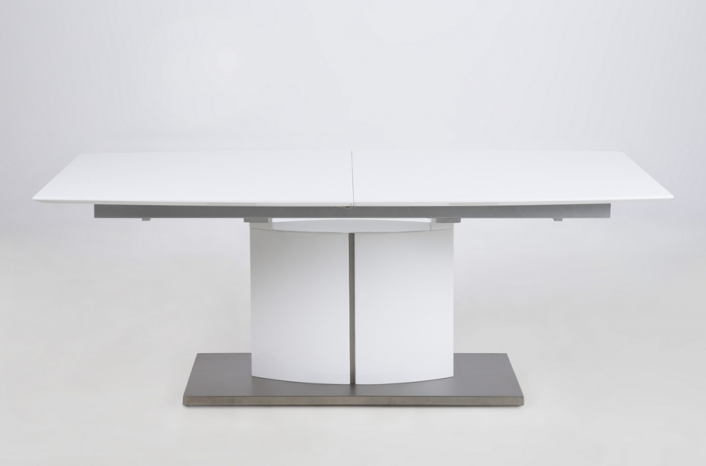 Table à manger avec rallonge blanc laqué, marzo - Mobilier Privé