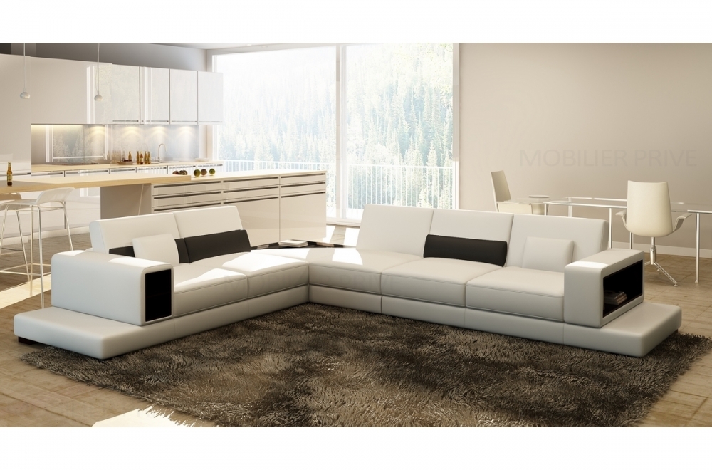 Canapé Dangle Relaxation électrique En Cuir Orlando Coloris Blancgris