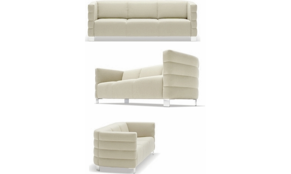 Ensemble lausanne 2 places + 1 fauteuil 1pl cuir haut de gamme italien